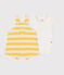Ensemble salopette en jersey flammé bébé jaune NECTAR/ AVALANCHE