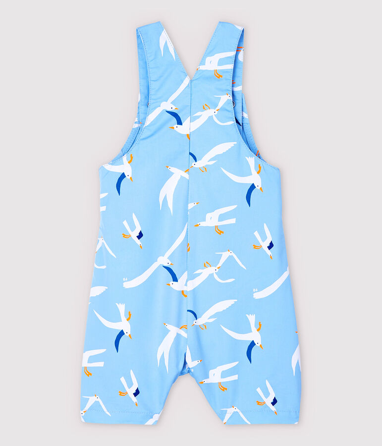 Salopette courte en serge craquante b&eacute;b&eacute; gar&ccedil;on bleu/multicouleur