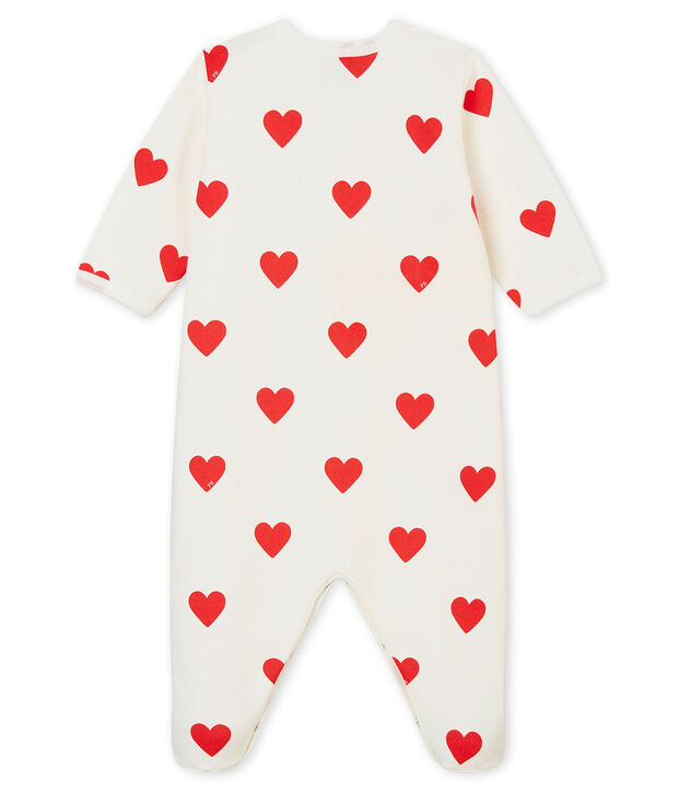 Dors bien b&eacute;b&eacute; fille - gar&ccedil;on en c&ocirc;te blanc/rouge