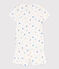 Pyjacourt animaux marins en coton petite fille blanc MARSHMALLOW/blanc MULTICO
