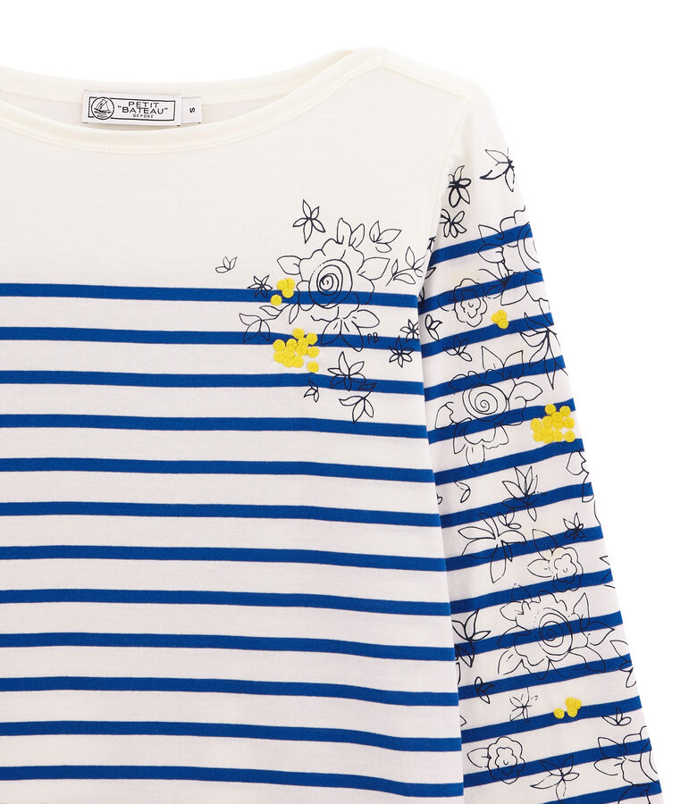 Marini&egrave;re cr&eacute;ative pour femme blanc/bleu