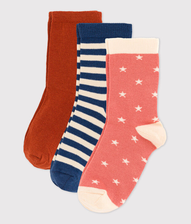 Lot de 3 paires de chaussettes enfant fille multicouleur