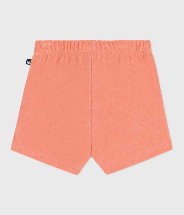 Short b&eacute;b&eacute; en coton &eacute;ponge orange