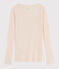 T-shirt laine et coton Femme rose FLEUR
