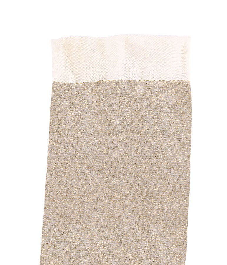 Collant enfant fille microfibre blanc/jaune