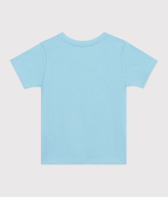 Teeshirt enfant en coton manches courtes imprimé bleu AQUATIC