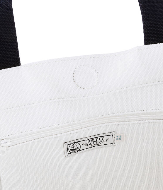 Sac cabas blanc MARSHMALLOW/bleu SMOKING
