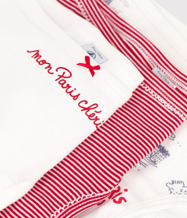 Lot de 3 culottes petite fille en coton multicouleur