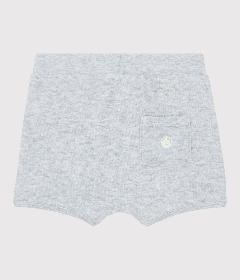 Short en bouclette &eacute;ponge b&eacute;b&eacute; gar&ccedil;on gris