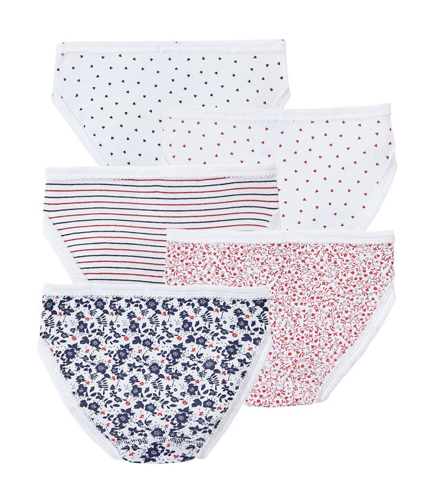Lot de 5 culottes fille blanc