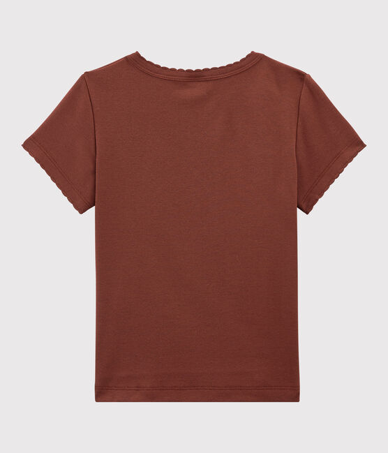 Tee-shirt iconique en coton enfant fille - garçon orange MADRAS