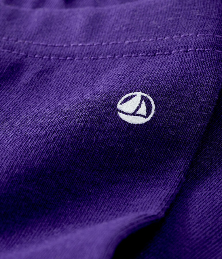 Legging b&eacute;b&eacute; fille en c&ocirc;te 1x1 unie ROXO
