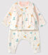 Ensemble 3 pièces bébé fille en côte