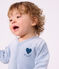 Pyjama b&eacute;b&eacute; en velours uni avec motif plac&eacute; NEW PLACID