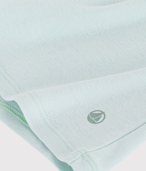 Tee-shirt femme en coton manches courtes uni bleu SPRAY