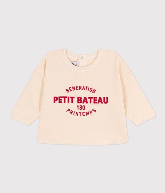 Sweatshirt bébé en molleton écru AVALANCHE