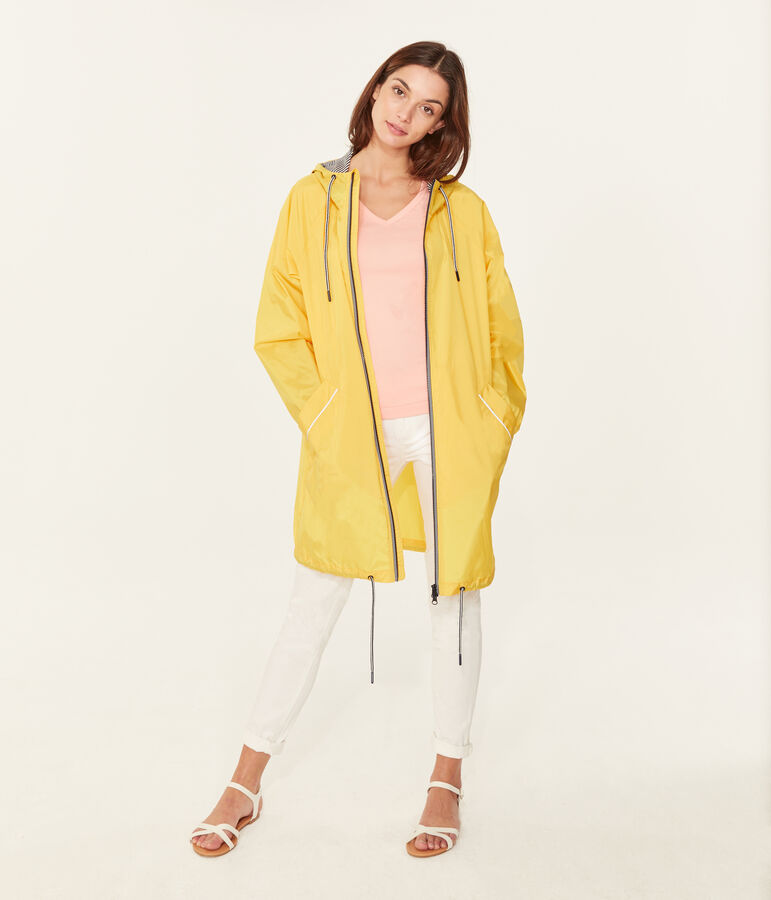 Coupe-vent long femme jaune