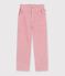 Pantalon enfant en velours rose