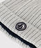 Bonnet bébé en tricot doublé en polaire gris CHATON CHINE