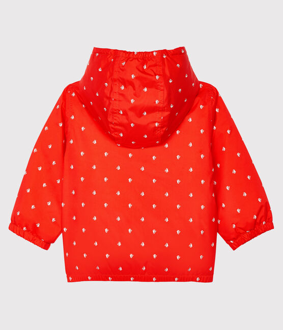 Blouson doublé polaire bébé mixte orange SPICY/blanc MARSHMALLOW
