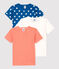 Lot de 3 tee shirts manches courtes à étoiles petit garçon en coton biologique variante 1