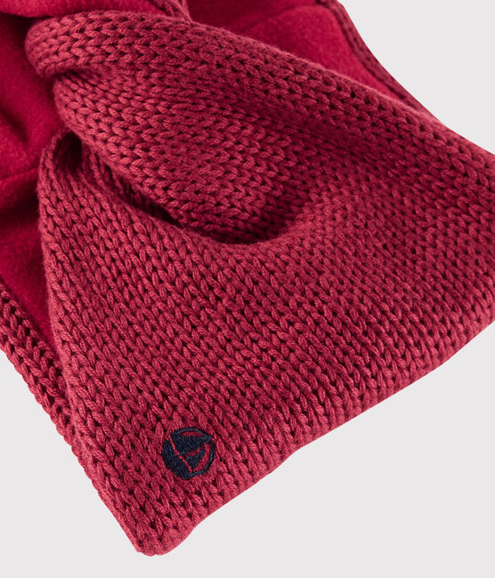 Snood torsadé en tricot enfant garçon - fille rose POPPY