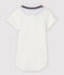 Body manches courtes colo polo en coton bébé blanc MARSHMALLOW