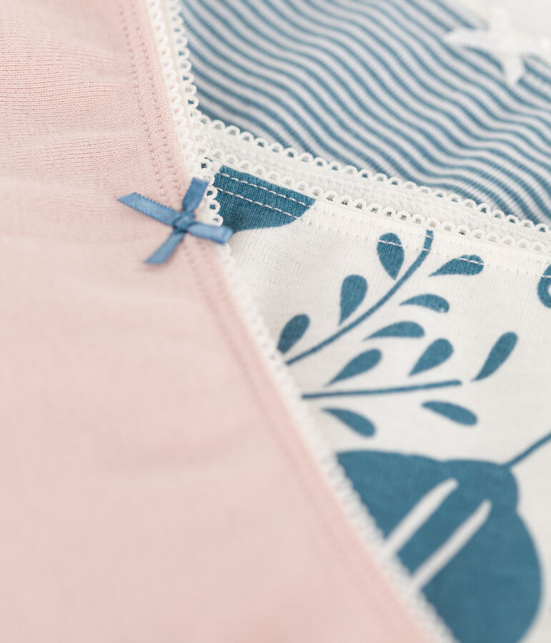 Lot de 3 shorties fleuris petite fille en coton multicouleur