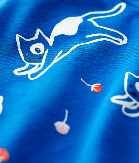 Tee-shirt en coton bébé. bleu RUISSEAU