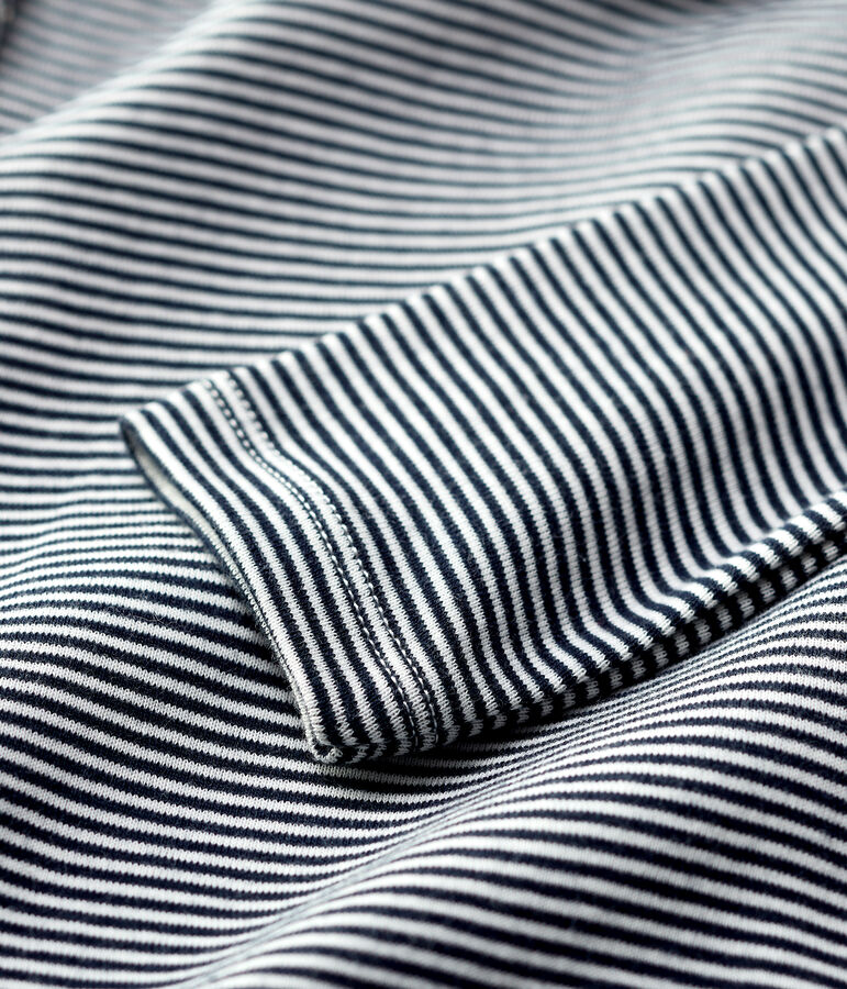 Body en coton b&eacute;b&eacute;. bleu SMOKING/blanc MARSHMALLOW