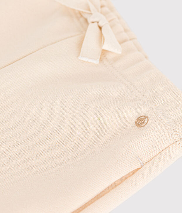 Pantalon en molleton b&eacute;b&eacute; &eacute;cru