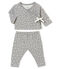Ensemble bébé fille en tubique jacquard gris SUBWAY/blanc MULTICO