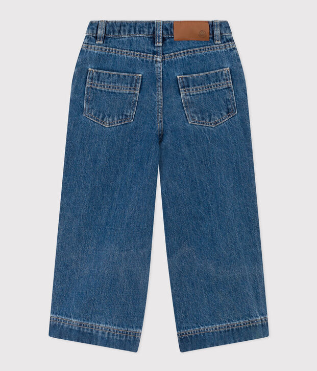Pantalon en denim 100% &eacute;coresponsable enfant fille bleu