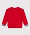 Sweatshirt enfant en coton imprimé rouge POMPEI