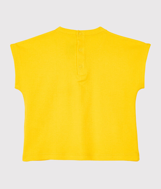Tee-shirt manches courtes b&eacute;b&eacute; gar&ccedil;on jaune