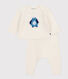 Ensemble 2 pièces bébé en tricot, imprimé pingouin