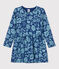 Robe fleurie manches longues en tubique enfant fille CREPUSCULE/ ROVER