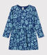 Robe fleurie manches longues en tubique enfant fille