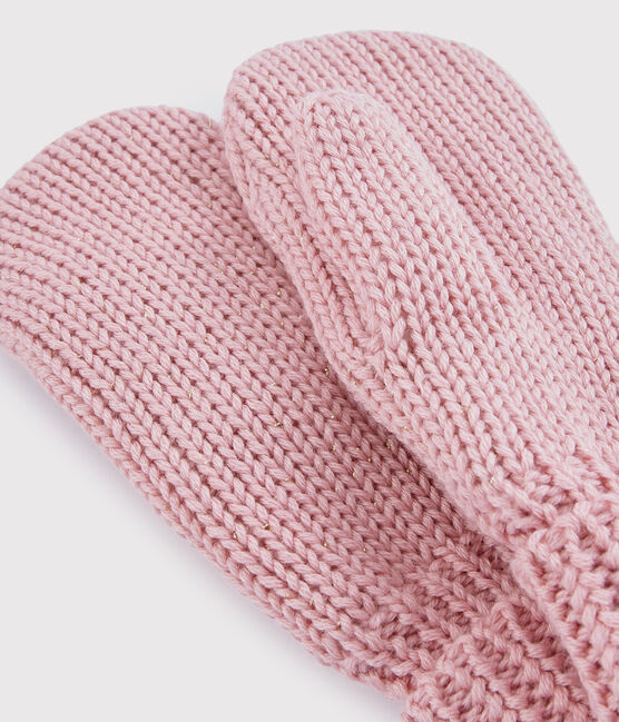 Moufles enfant fille rose CHARME/jaune OR