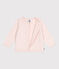 Cardigan bébé en coton point fantaisie rose FLEUR