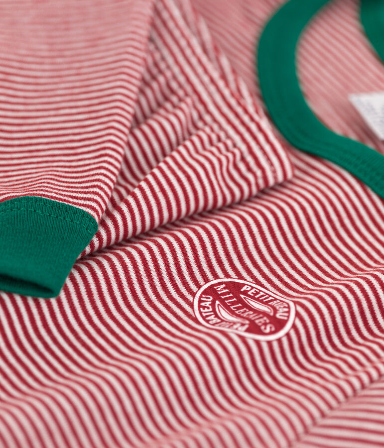 Pyjama milleraies en coton enfant STOP/ MARSHMALLOW