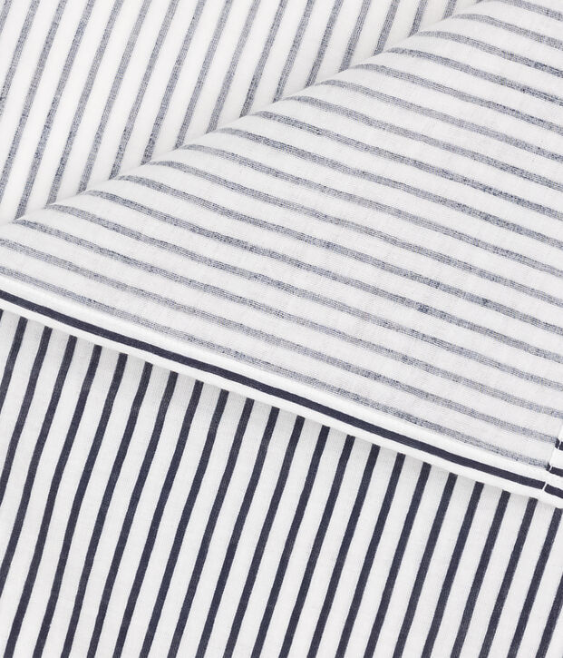 LANGE MARINIERE B&Eacute;B&Eacute; EN GAZE DE COTON blanc/bleu