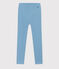 Legging en jersey élasthanne enfant fille bleu AZUL