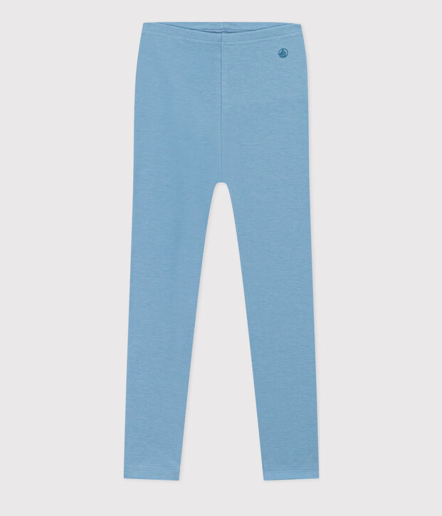 Legging en jersey &eacute;lasthanne enfant fille bleu