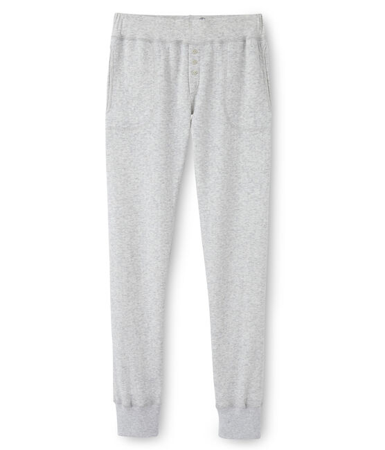 Pantalon femme en tubique extrafin gris POUSSIERE CHINE