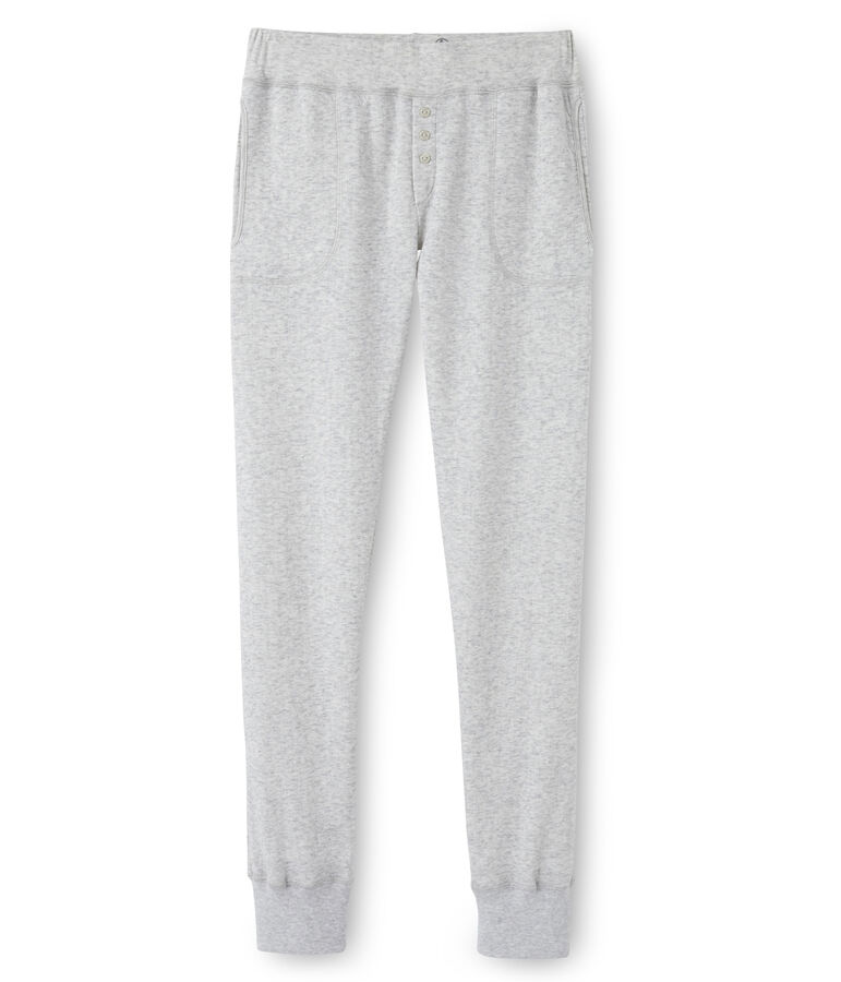 Pantalon femme en tubique extrafin gris
