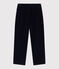 Pantalon droit enfant en velours uni bleu SMOKING