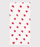 LANGE COEUR BÉBÉ EN GAZE DE COTON blanc MARSHMALLOW/rouge TERKUIT