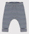 Pantalon bébé rayé en tubique bleu MEDIEVAL/ MONTELIMAR