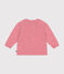 Cardigan en tricot contenant de la laine bébé rose ROSELINE CHINE